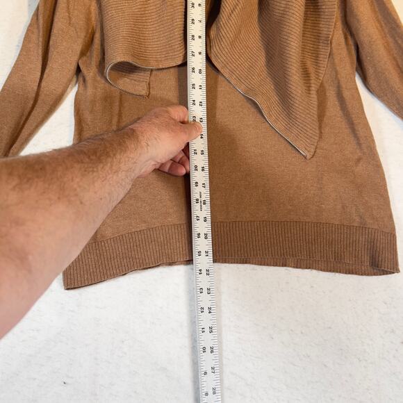 Soft Surroundings Angora Blend Sweater Womans M Oversized Zip Collar Style 25180 - Picture 5 of 9